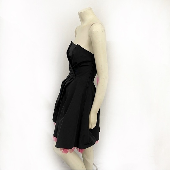 Betsey Johnson Strapless Pink Tulle Black Dress Size 6 NWT - Picture 3 of 10